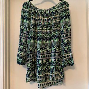 New Directions Weekend Aztec Pattern Top